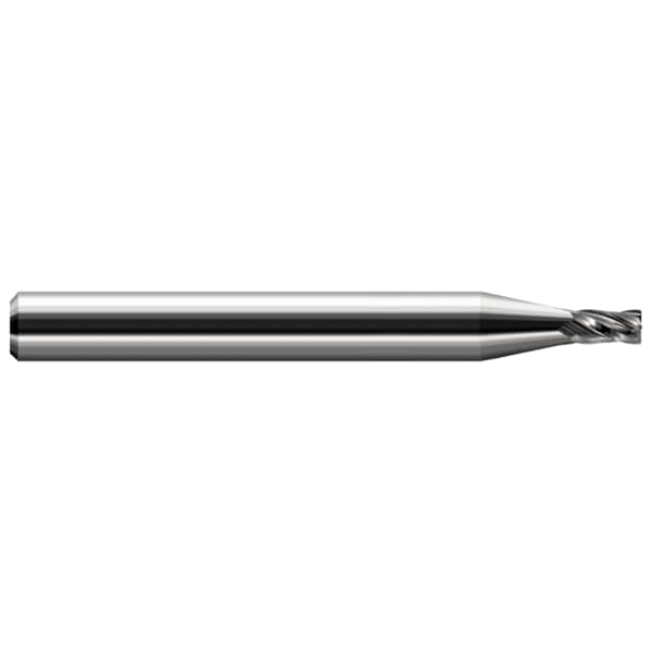 Miniature End Mill - 4 Flute - Corner Radius, 0.2500" (1/4)